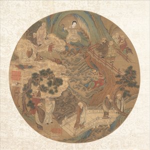 Guanyin y los dieciséis luohans, siglos XVI-XVII