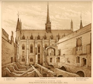 Guildhall Lado Norte, Ciudad de Londres, 1882-1883 de Unbekannt