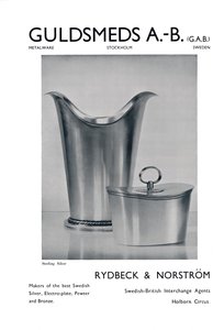 Guldsmeds A.-B. G.A.B. - Plata esterlina - Rydbeck & Norström, 1939