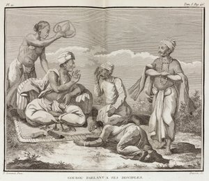 Gurú y sus discípulos, India de Unbekannt