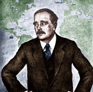 H G Wells - retrato del novelista, periodista, sociólogo e historiador inglés, c. 1933. 21 de septiembre de 1866 - 13 de agosto de 1946. La guerra de los mundos. de Unbekannt