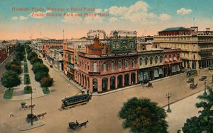 Habana: Prado, Neptuno y Hotel Plaza. Prado, Parque Central y Hotel Plaza, c1910 de Unbekannt