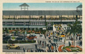 Habana: Salida de las carreras de caballos. Hipódromo Oriental Park, c1910 de Unbekannt