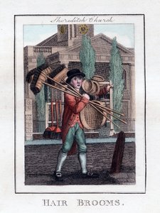 Escobas de pelo, Iglesia de Shoreditch, Londres, 1805 de Unbekannt