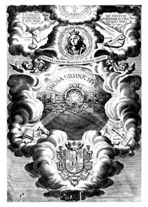 Portadilla de Rosa Ursina, por Christopher Scheiner, 1630