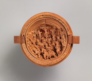 Mitad de una cuenta de oración con la Crucifixión, principios del siglo XVI de Unbekannt
