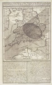 Mapa y descripción del eclipse de Halley de Unbekannt