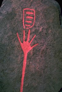 Mano inscrita en piedra, Edad de Bronce