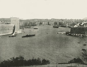 Vista del puerto, Marsella, Francia, 1895 de Unbekannt