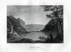 Harpers Ferry, unión de los ríos Shenandoah y Potomac, Virginia Occidental, EE.UU., 1855 de Unbekannt