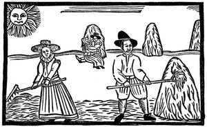 Haciendo heno, principios del siglo XVII de Unbekannt
