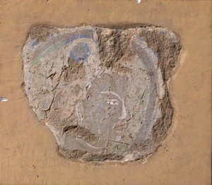 Cabeza de una imagen budista, ca. siglo VI-VII de Unbekannt