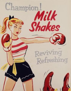 Educación para la salud - ¡Campeón! Batidos, póster, c. 1955-1960 de Unbekannt
