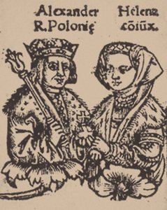 Helena Ivanovna de Moscú con Alejandro Jagellón, 1519 de Unbekannt