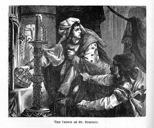 Helene Kottannerin roba la Corona Real de San Esteban en 1440 De la Historia Pictórica del Mundo