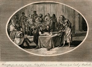 Enrique III presentado a los barones por el conde de Pembroke, 1216 de Unbekannt