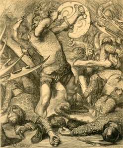 Hereward abriéndose paso a través del ejército normando, c. 1890 de Unbekannt