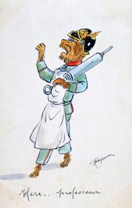 Herr Profesor, Postal Vintage Francesa, c1900