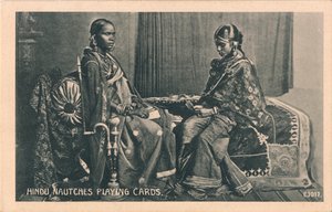 Hindu Nautches jugando a las cartas, c.1910
