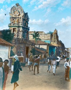 Templo hindú en Pettah, Colombo, Ceilán de Unbekannt