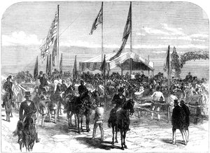 Su Alteza Real recibiendo la dirección de la Corporación de Glenelg, Australia, 1868 de Unbekannt