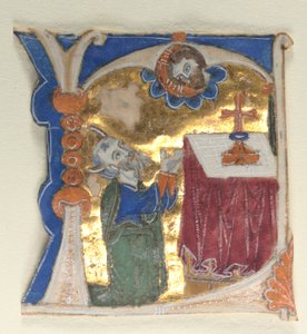 Inicial historiada excisa de una Biblia, 1200s de Unbekannt