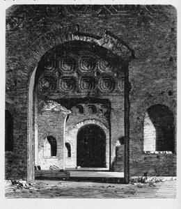 Historia de la Antigua Roma. Aula Palatina es una basílica palaciega romana construida por el emperador Constantino (AD 306-337) a principios del siglo IV. de Unbekannt