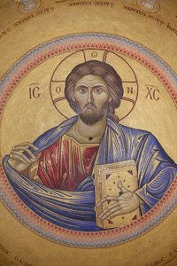 Iglesia del Santo Sepulcro, Techo del Catholicon, Mosaico de Cristo Pantocrátor, Jerusalén de Unbekannt