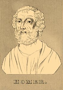 Homero, c. 800-701 a.C., 1830 de Unbekannt