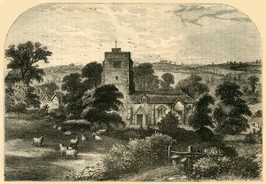 Iglesia de Hornsey en 1750, c1876 de Unbekannt