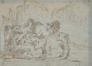 Caballo, Toro, León y Jabalí, siglo XVII