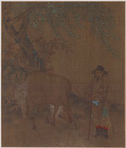 Caballo y mozo bajo un sauce, posiblemente dinastía Ming, 1368-1644 de Unbekannt