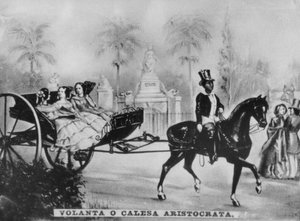 Caballo y carruaje de la aristocracia, c1910 de Unbekannt