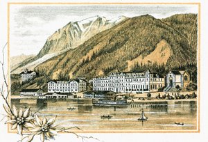 Hotel Scholastika junto al lago Achensee Achen Tirol Austria alrededor de 1900 de Unbekannt