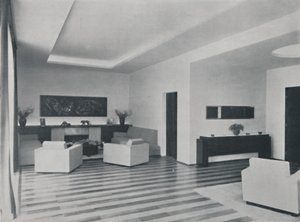 Casa en Bucarest por Rudolf Frankel - La sala de estar, 1942 de Unbekannt