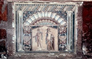 Casa de Neptuno y Anfítrite, mosaico romano, Herculano, c. 69 de Unbekannt