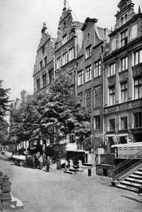 Casas en Brodbankengasse, Danzig, c. 1922 de Unbekannt