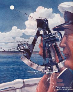 Cómo un capitán de barco usa el sextante, 1935