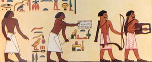 Cómo un antiguo egipcio pintó la llegada de los israelitas a Egipto, c1930