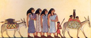 Cómo un antiguo egipcio pintó la llegada de los israelitas a Egipto, c1930