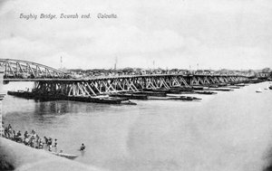 Puente Howrah sobre el río Hooghly, Calcuta, India, principios del siglo XX de Unbekannt