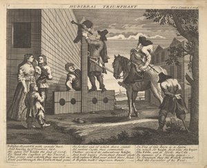 Hudibras triunfante, Placa 4: Ilustraciones de Hudibras de Samuel Butler