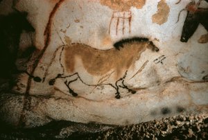 Pintura rupestre en Lascaux, Francia