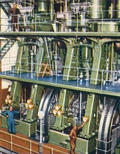 Enorme motor de bombeo de triple expansión, 1938