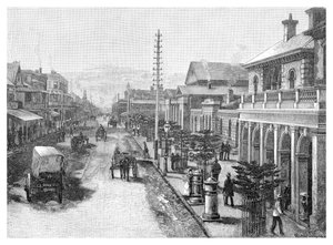 Calle Hunter, Newcastle, Nueva Gales del Sur, Australia, 1886