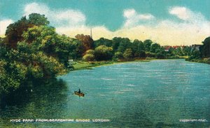 Hyde Park desde el Puente Serpentine, Londres, c1910 de Unbekannt