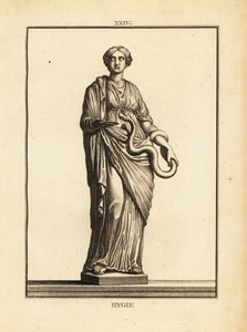 Higía, diosa griega y romana de la salud y la limpieza, hija del dios de la medicina Asclepio de Unbekannt
