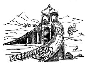 Montaña de hielo, pista de trineo artificial, Rusia, 1836 de Unbekannt