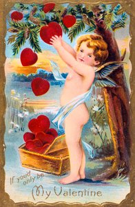 Si solo fueras mi Valentín, tarjeta de San Valentín americana, 1910 de Unbekannt