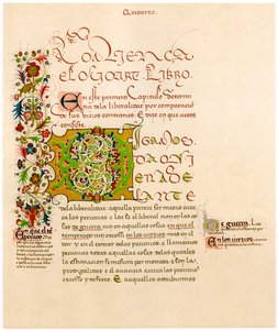 Letra D Iluminada, siglo XV de Unbekannt
